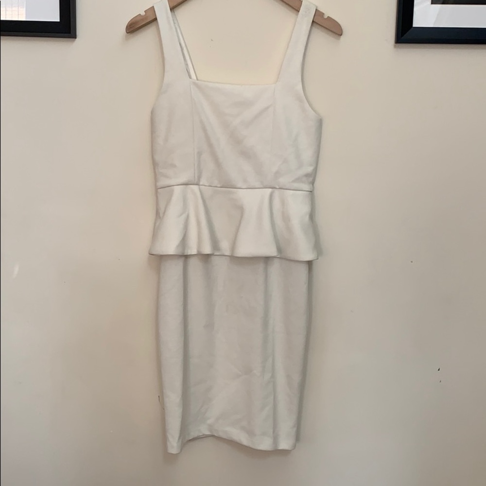 Alice + Olivia White Peplum Dress